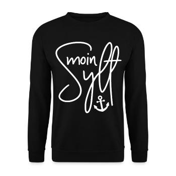 Reisen Reise Insel Tourist Urlaub Spruch Moin Sylt - Unisex Pullover - Schwarz - Vorne - Alina (178cm) & Michal (187cm)