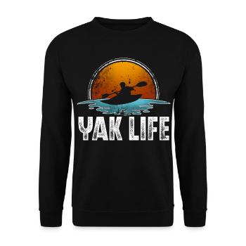 Kajak Kajakfahren - Unisex Pullover - Schwarz - Vorne - Alina (178cm) & Michal (187cm)