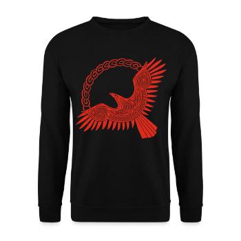 roter wikingeradler - Unisex Pullover - Schwarz - Vorne - Alina (178cm) & Michal (187cm)