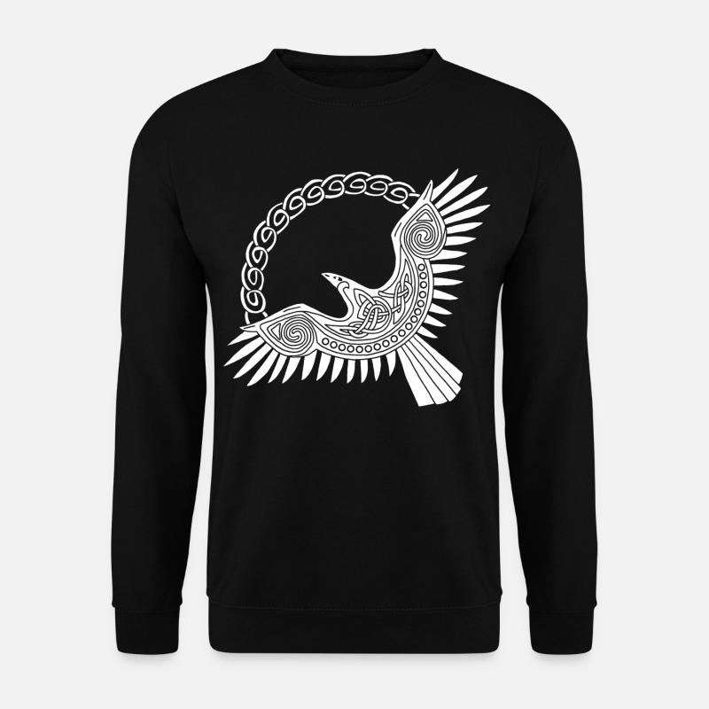 white viking eagle - Unisex Sweatshirt - black