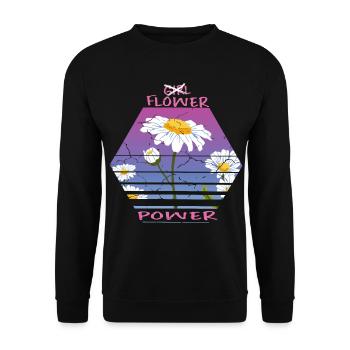 Sonnenblumen - Unisex Pullover - Schwarz - Vorne - Alina (178cm) & Michal (187cm)