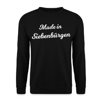 Geboren in Siebenbürgen - Unisex Pullover - Schwarz - Vorne - Alina (178cm) & Michal (187cm)