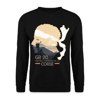 Randonnée corse GR20 GR 20 cadeau randonneurs trek - Sweat-shirt Unisexe - noir - Devant - Alina (178cm) & Michal (187cm)