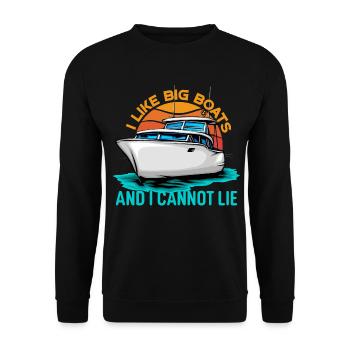 J’aime les gros bateaux et je ne peux pas mentir - Sweat-shirt Unisexe - noir - Devant - Alina (178cm) & Michal (187cm)