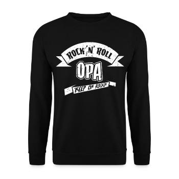 coolster Opa - Unisex Pullover - Schwarz - Vorne - Alina (178cm) & Michal (187cm)
