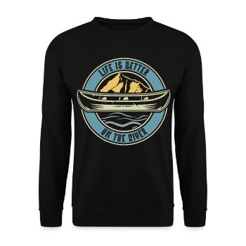 Canoeing Canoeing Canoeing - Unisex Sweatshirt - black - Front - Alina (178cm) & Michal (187cm)