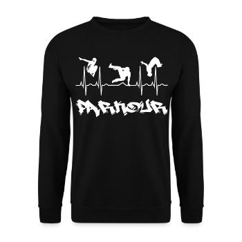Parkour - Sweat-shirt Unisexe - noir - Devant - Alina (178cm) & Michal (187cm)