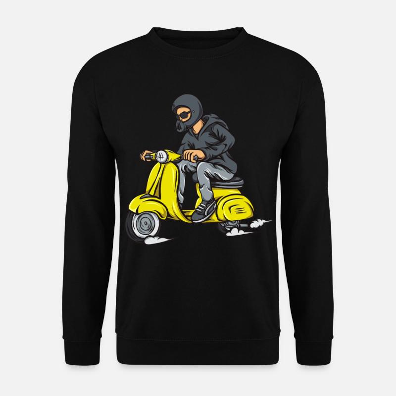 Pilote de scooter masqué en sweat à capuche - Sweat-shirt Unisexe - noir