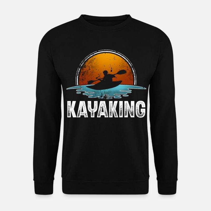 Kajak Kajakfahrer Kajaker - Unisex Pullover - Schwarz