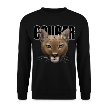 Cougar script R6Z - Unisex Sweatshirt - black - Front - Alina (178cm) & Michal (187cm)