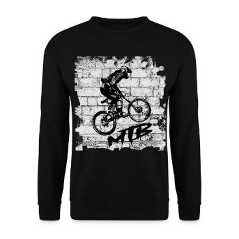 MTB Bike - Unisex Pullover - Schwarz - Vorne - Alina (178cm) & Michal (187cm)