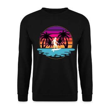 Hydrofoil Surfing Surf Surfer Hydrofoil Surfen - Unisex Sweatshirt - black - Front - Alina (178cm) & Michal (187cm)