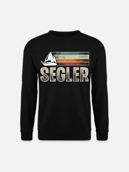 Segeln Segler Segelboot Retro Vintage - Unisex Pullover - Schwarz