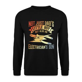 Elektriker Junge - Unisex Pullover - Schwarz - Vorne - Alina (178cm) & Michal (187cm)