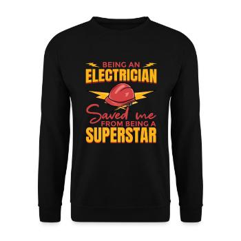 Elektroingenieur Witz - Unisex Pullover - Schwarz - Vorne - Alina (178cm) & Michal (187cm)