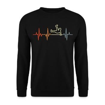 Hip Hop Dance Heartbeat - Sweat-shirt Unisexe - noir - Devant - Alina (178cm) & Michal (187cm)