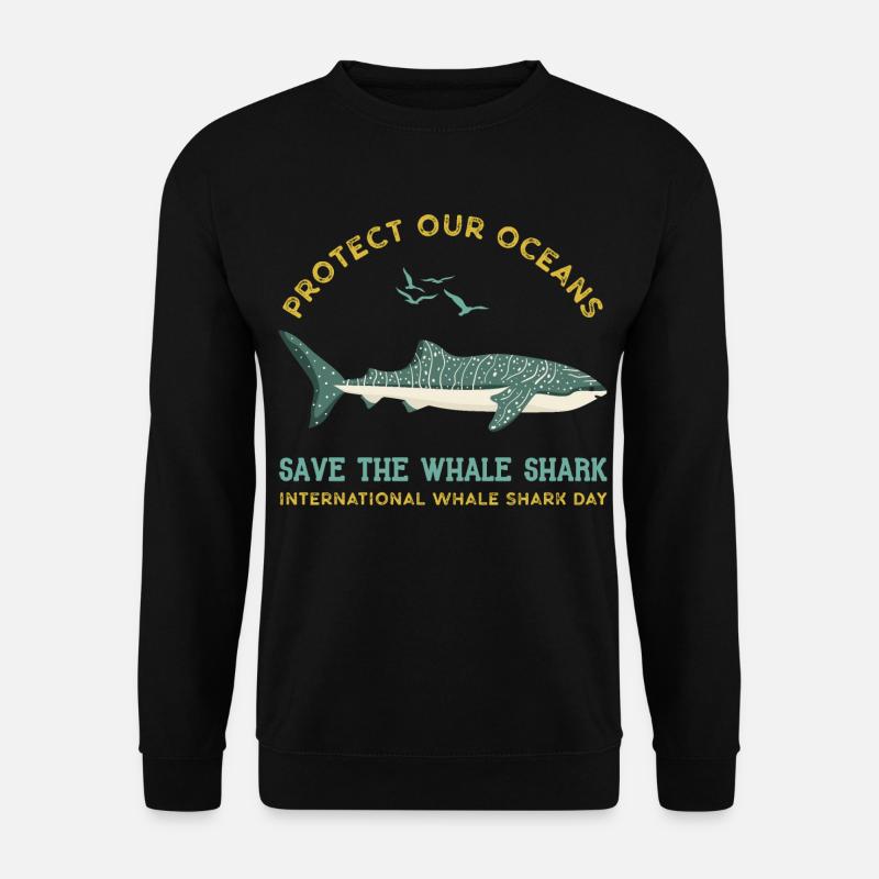 Rettet die Walhaie - Schützt unsere Ozeane - Unisex Pullover - Schwarz