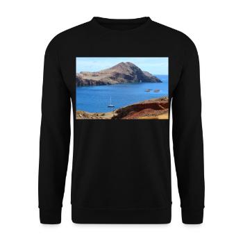 Madeira Portugal Poster - Unisex Sweatshirt - black - Front - Alina (178cm) & Michal (187cm)