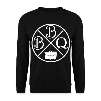 BBQ - Dutch Oven - Unisex Sweatshirt - black - Front - Alina (178cm) & Michal (187cm)