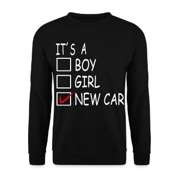 Neues Auto - Unisex Pullover - Schwarz - Vorne - Alina (178cm) & Michal (187cm)