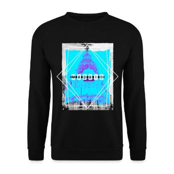 Madrid Spanien Stadt Skyline Heimat Liebe Urlaub - Unisex Pullover - Schwarz - Vorne - Alina (178cm) & Michal (187cm)