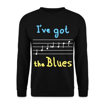 Blues Tonleiter in E - hell - Unisex Pullover - Schwarz - Vorne - Alina (178cm) & Michal (187cm)