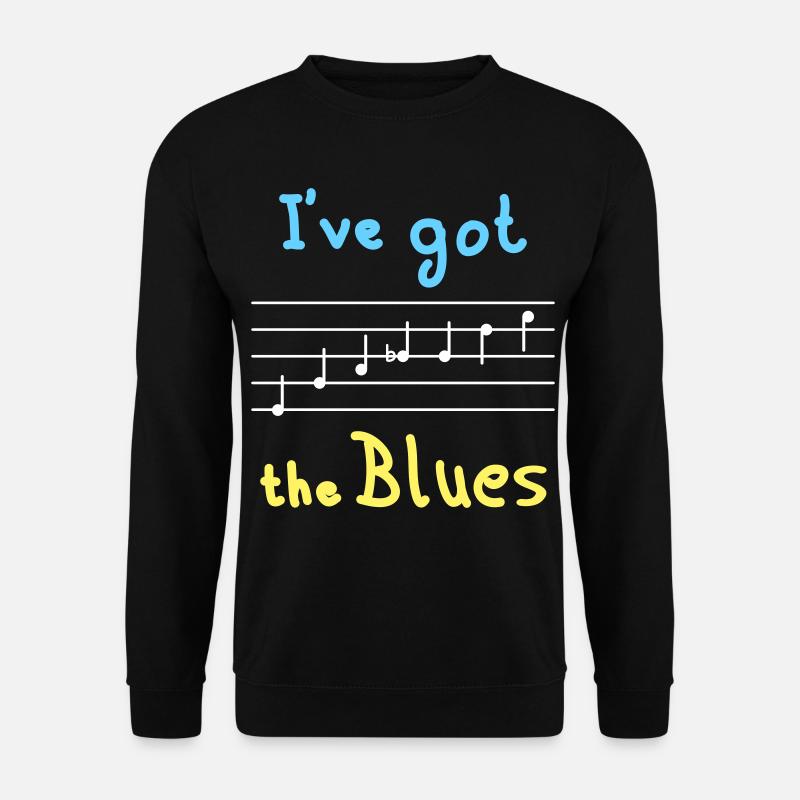 Blues Tonleiter in E - hell - Unisex Pullover - Schwarz