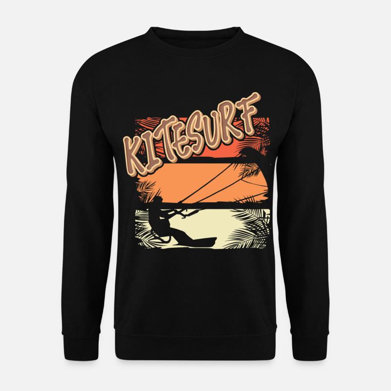 Kitesurfen Kitesurf Kitesurfer Kiteboard - Unisex Pullover - Schwarz