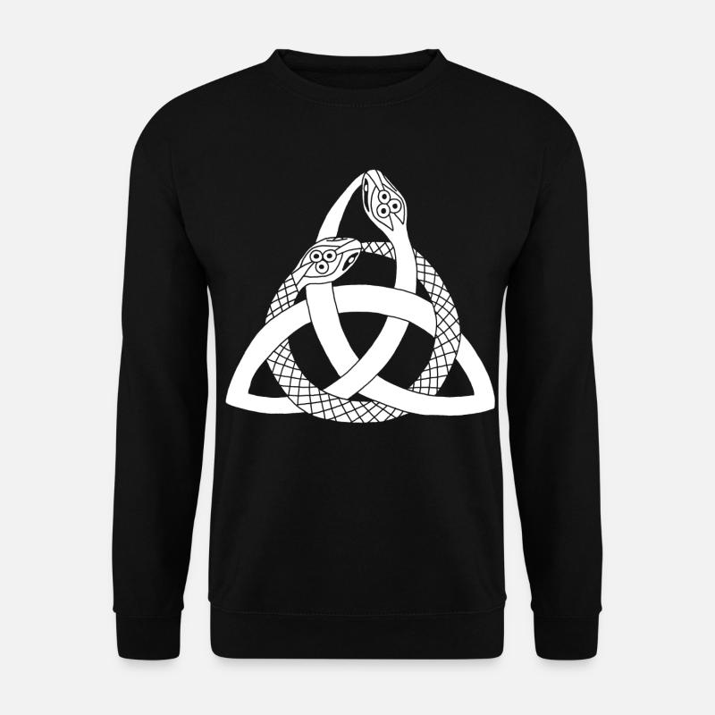 White snakes and Celtic symbol - Unisex Sweatshirt - black