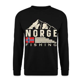 Norvège Pêche à la ligne Pêche - Sweat-shirt Unisexe - noir - Devant - Alina (178cm) & Michal (187cm)
