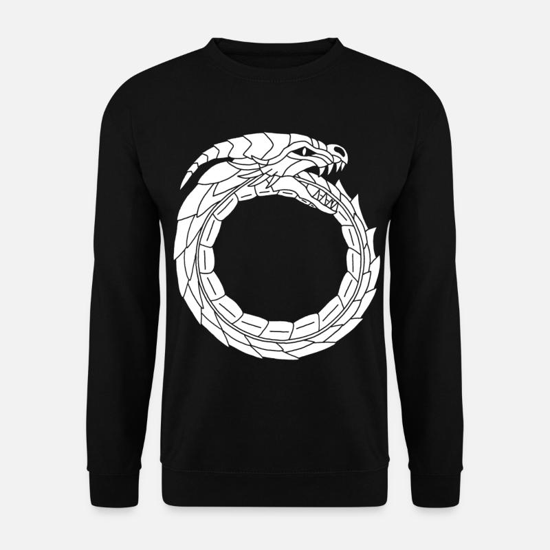 Devouring White Dragon - Unisex Sweatshirt - black