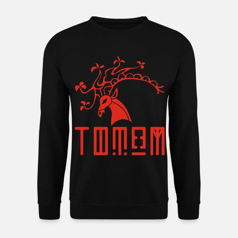 Rotwildtier-Totem - Unisex Pullover - Schwarz