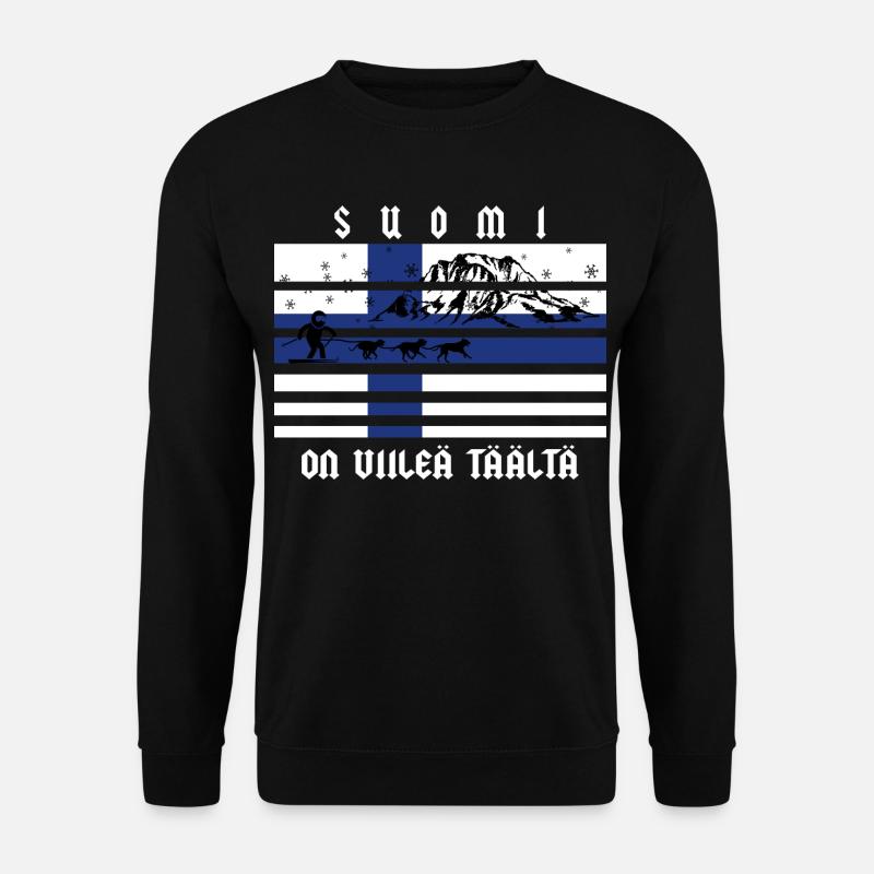 Finnland Wintersport - Unisex Pullover - Schwarz