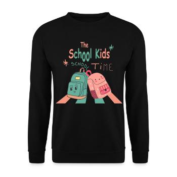 Back to school - Unisex Sweatshirt - black - Front - Alina (178cm) & Michal (187cm)