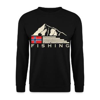 Norvège Pêche à la ligne Pêche - Sweat-shirt Unisexe - noir - Devant - Alina (178cm) & Michal (187cm)