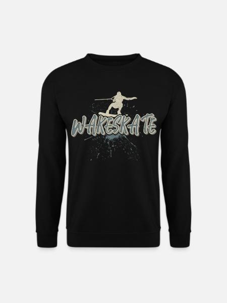 Wakeskate Wakeskating Wakeskater Wakeboard - Unisex Sweatshirt - black