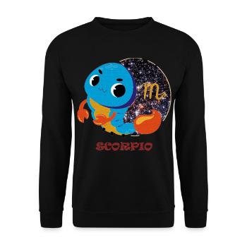 Zodiac sign Scorpion - Unisex Sweatshirt - black - Front - Alina (178cm) & Michal (187cm)