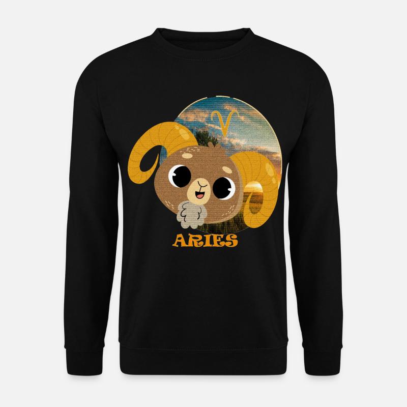 Sternzeichen WIDDER - Unisex Pullover - Schwarz