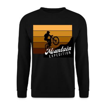 Mountain Expedition Sprung - Unisex Pullover - Schwarz - Vorne - Alina (178cm) & Michal (187cm)