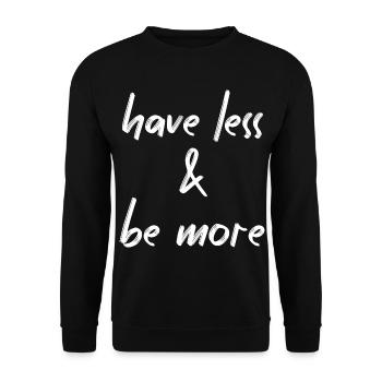 Minimalism - Unisex Sweatshirt - black - Front - Alina (178cm) & Michal (187cm)