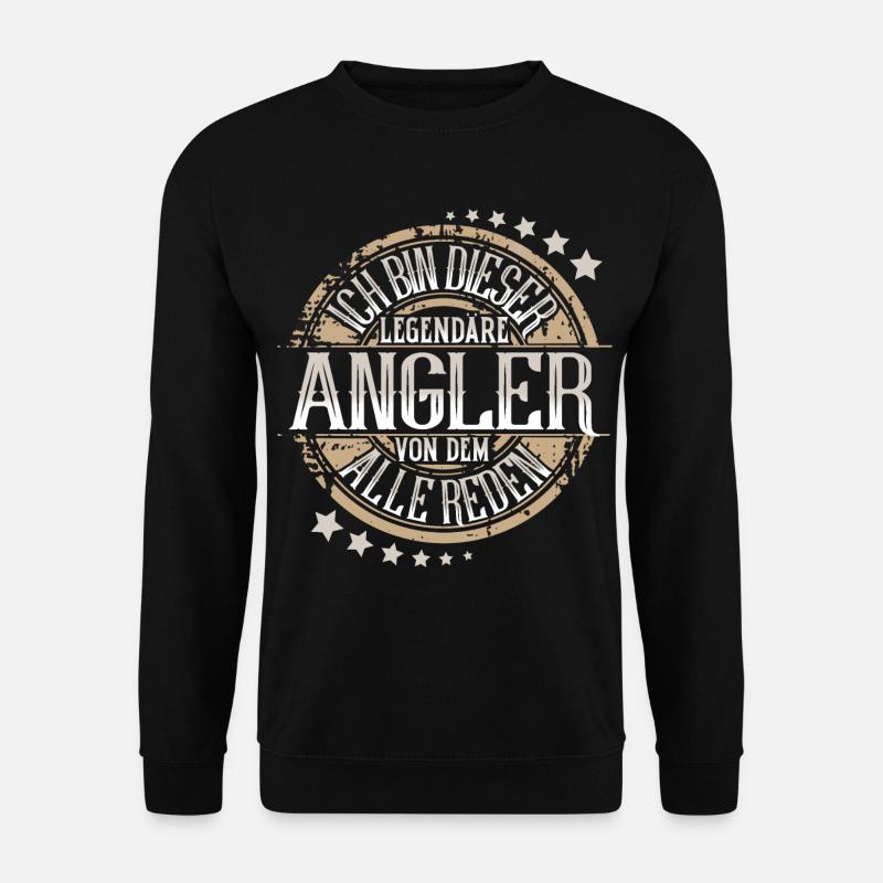 Angler Angeln - Unisex Pullover - Schwarz