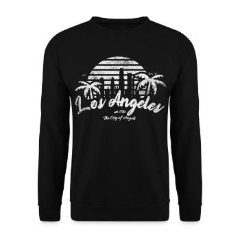 Los Angeles Sunset - Unisex Sweatshirt - black - Front - Alina (178cm) & Michal (187cm)
