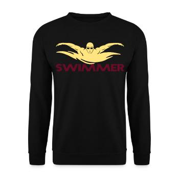 Swimmer - Unisex Sweatshirt - black - Front - Alina (178cm) & Michal (187cm)