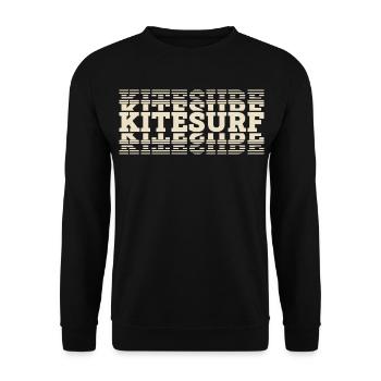 Kitesurfen Kitesurf Kitesurfer Kiteboard - Unisex Pullover - Schwarz - Vorne - Alina (178cm) & Michal (187cm)