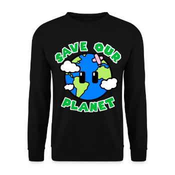 Save Our Planet - Unisex Pullover - Schwarz - Vorne - Alina (178cm) & Michal (187cm)