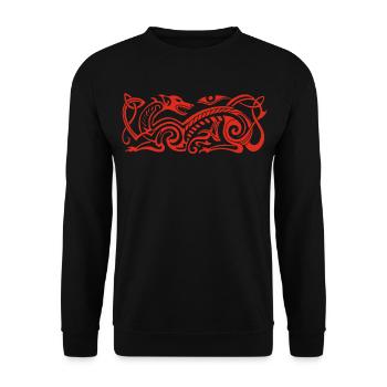 Chien de chasse celte (rouge) - Sweat-shirt Unisexe - noir - Devant - Alina (178cm) & Michal (187cm)