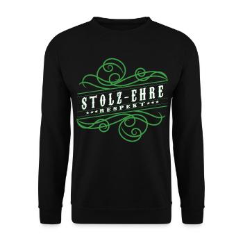 Stolz,Ehre,Respekt, - Unisex Pullover - Schwarz - Vorne - Alina (178cm) & Michal (187cm)