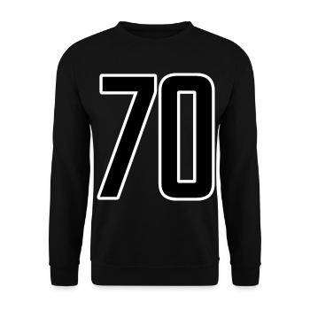 70 years 70s gift idea - Unisex Sweatshirt - black - Front - Alina (178cm) & Michal (187cm)