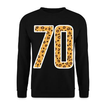 70 years 70s gift idea birthday - Unisex Sweatshirt - black - Front - Alina (178cm) & Michal (187cm)