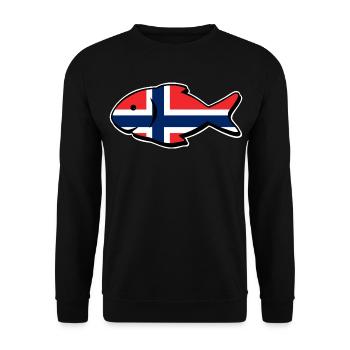 Norvège Pêche Pêche à la ligne Pêche - Sweat-shirt Unisexe - noir - Devant - Alina (178cm) & Michal (187cm)